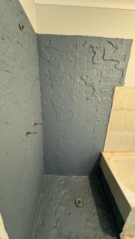 Plumbing , waterproofing and tilling done